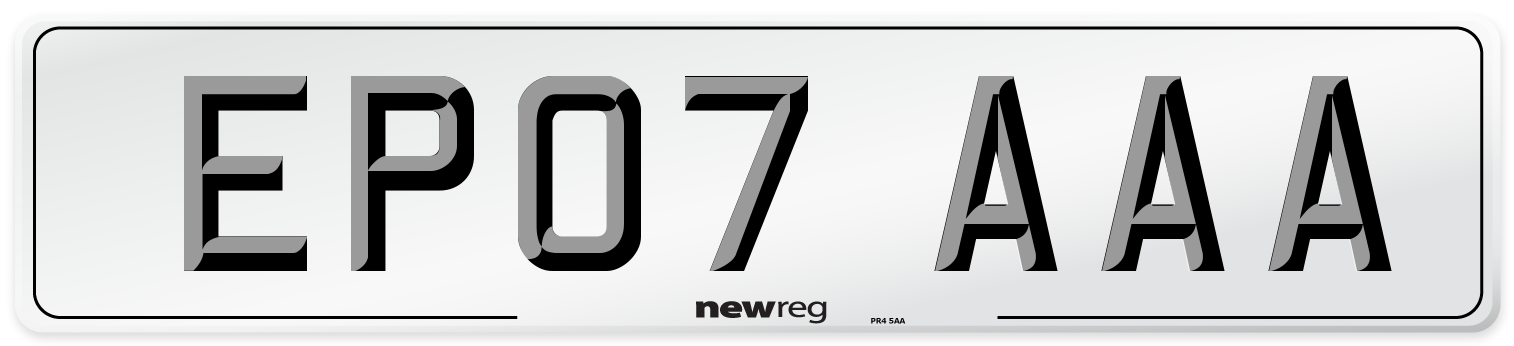 EP07 AAA Number Plate from New Reg